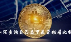  如何查询自己名下是否拥
